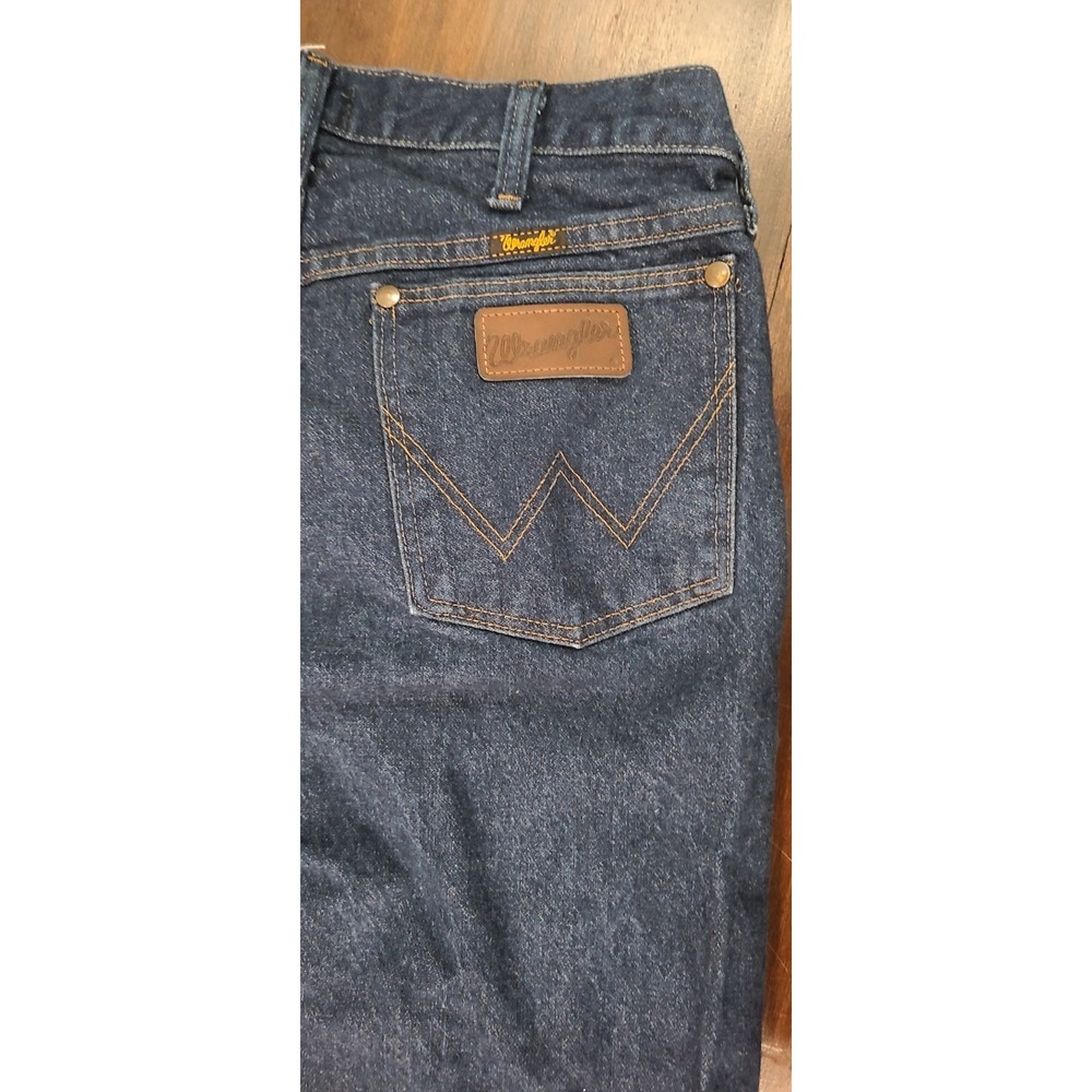 Wrangler Jeans Mens 33X34 Blue 47MWZ Cowboy Cut Dark Wash Western Rodeo Rancher